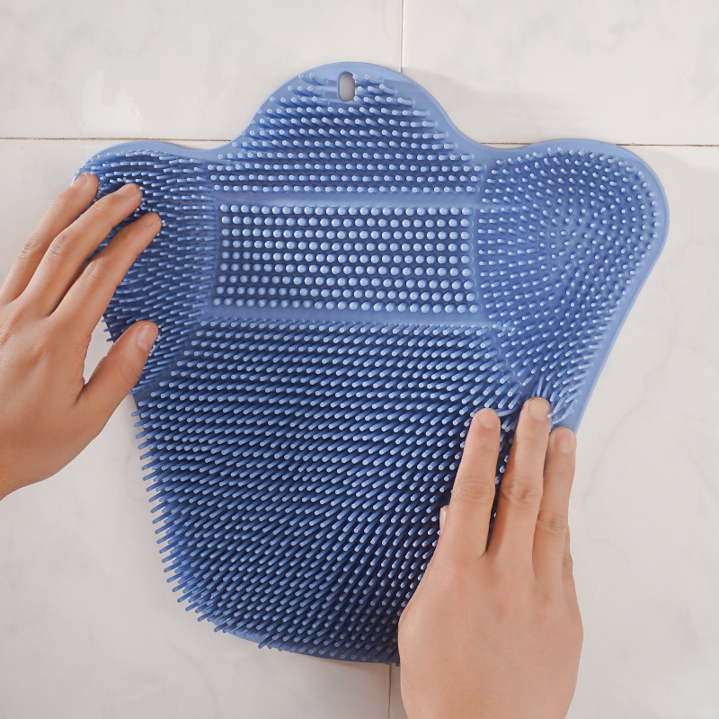 Baño de frota de espalda, artefacto mágico de frota de espalda, ventosas de espalda, almohadilla de pie de pared, cepillo de baño, masaje, no pedimos a nadie que se ponga en contacto con la gente.