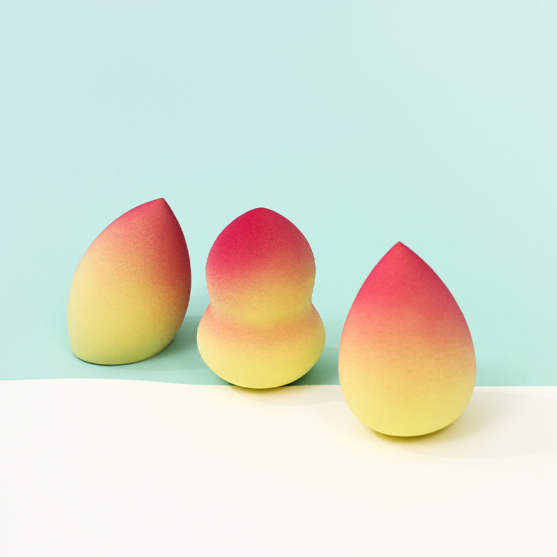 Fábrica personalizada color degradado belleza huevo soplo de polvo no come polvo color esponja huevo poliuretano maquillaje maquillaje huevo transfronterizo