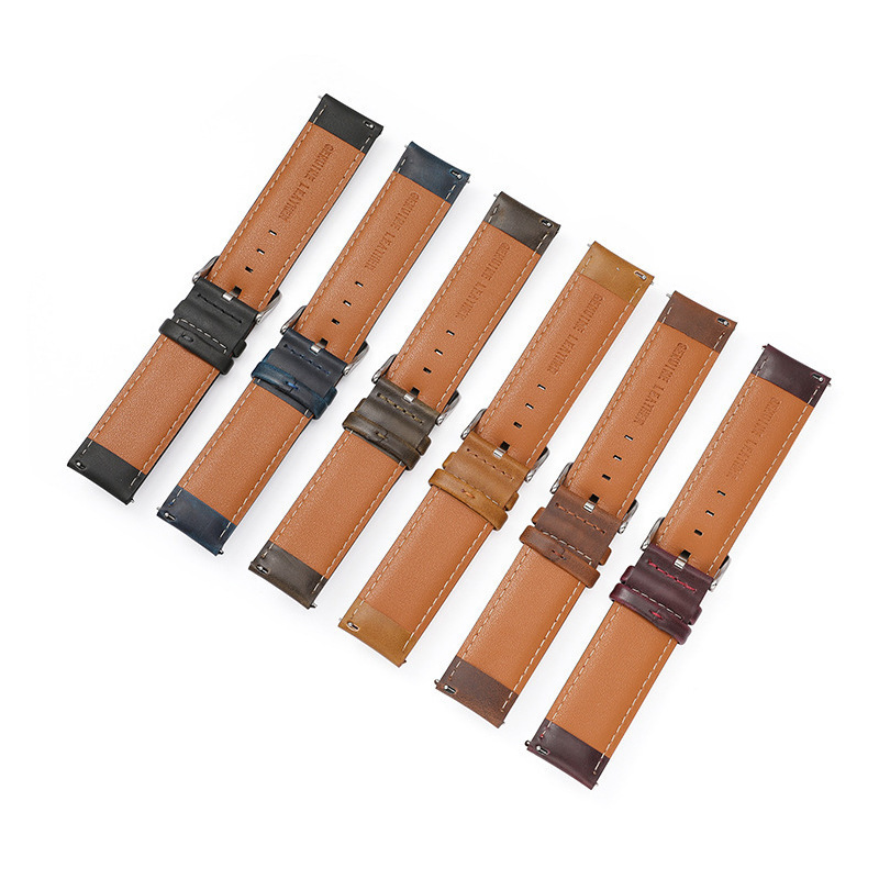 Oil Tanned Leather 22mm 20mm 18mm Watchband Quick Release