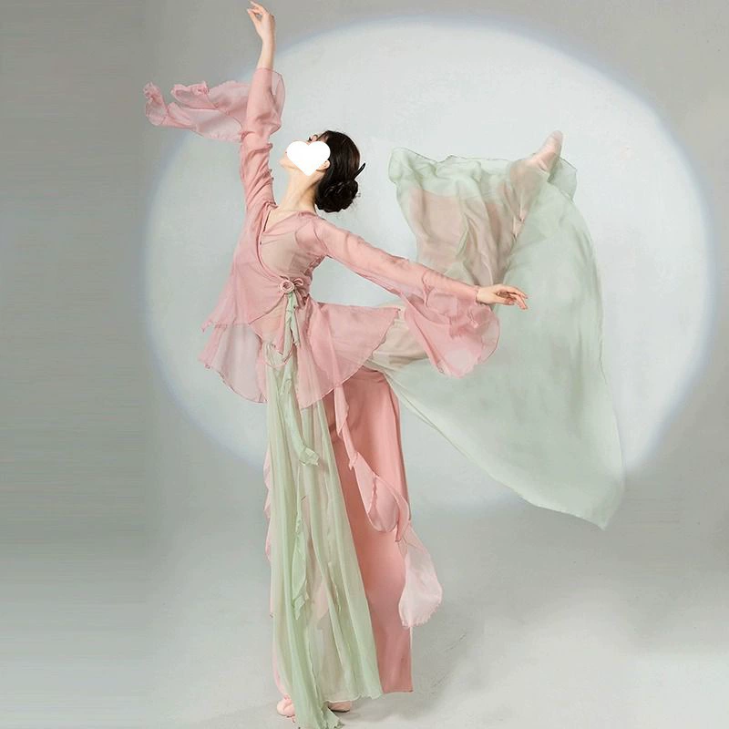 Танцевальные костюмы Классические танцевальные марли Элегантные сказочные танцы шифоновые упражнения