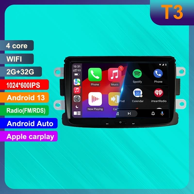Suitable for Renault Dacia 8inch Android Car Gps High-Definition Screen Mp5 Bluetooth Navigation All-In-One Device Carplay (DVD Navigation) - 232g-wifi-black