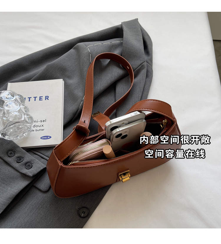 Borsa sotto le ascelle strutturata moda urbana semplice 2023 Borsa a tracolla borsa a tracolla da donna versatile autunno nuovo temperamento_voghion.com