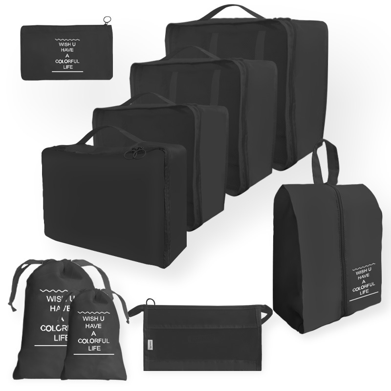 Bolsa de almacenamiento de viaje traje de seis piezas de siete piezas de ocho piezas plegable bolsa de lavado bolsa de almacenamiento de ropa bolsa de viaje con cordón