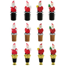 圣诞老人酒塞软木塞大号酒瓶塞金色大花瓶红酒瓶塞圣诞老人四件套