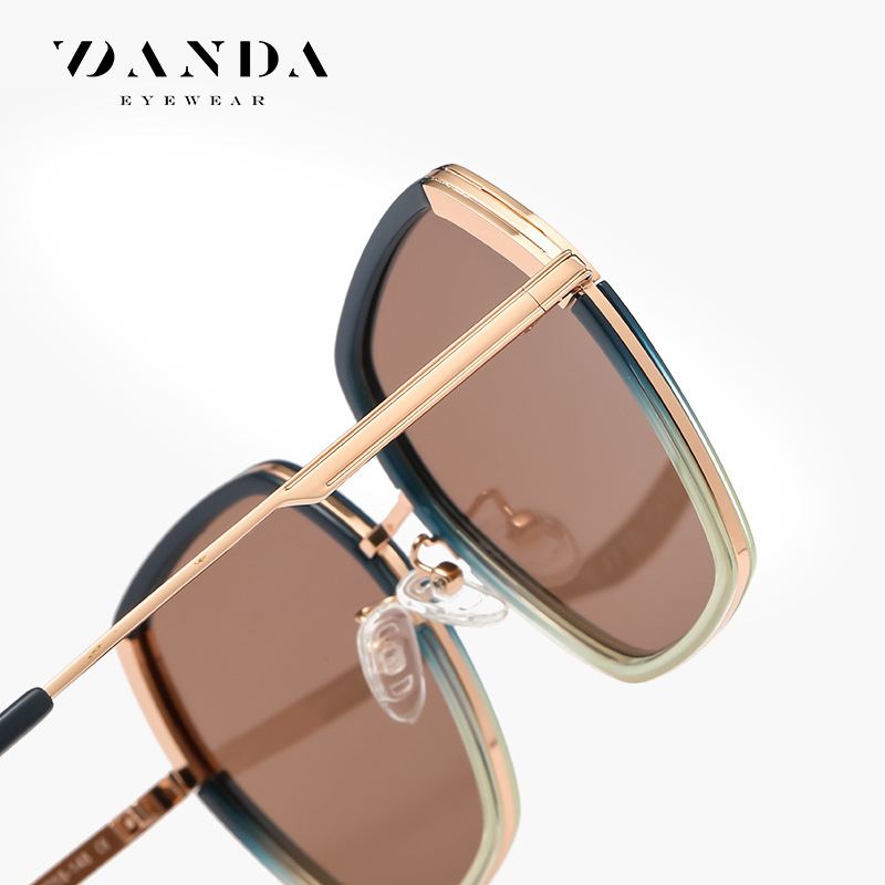 Nuevas gafas de sol polarizadas TJ710 moda mujer ins Street shooting gafas de sol de metal conducción gafas de sol polarizadas