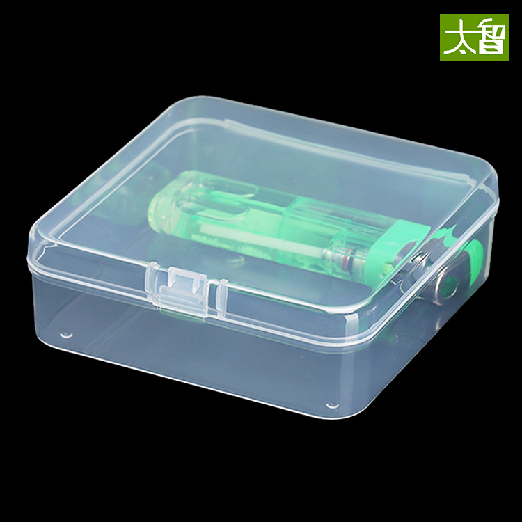 Caja pequeña mini lindo plástico transparente caja de almacenamiento pequeña caja de la píldora A85 conveniente DIY joyería organizador caja Cuadrada