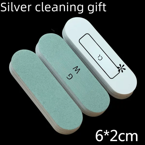 in stock Short 6x 2 Portable Wipe Silver Stick Decontamination Antique Silver Play Polishing Strip Short Mini Nail Art Gift