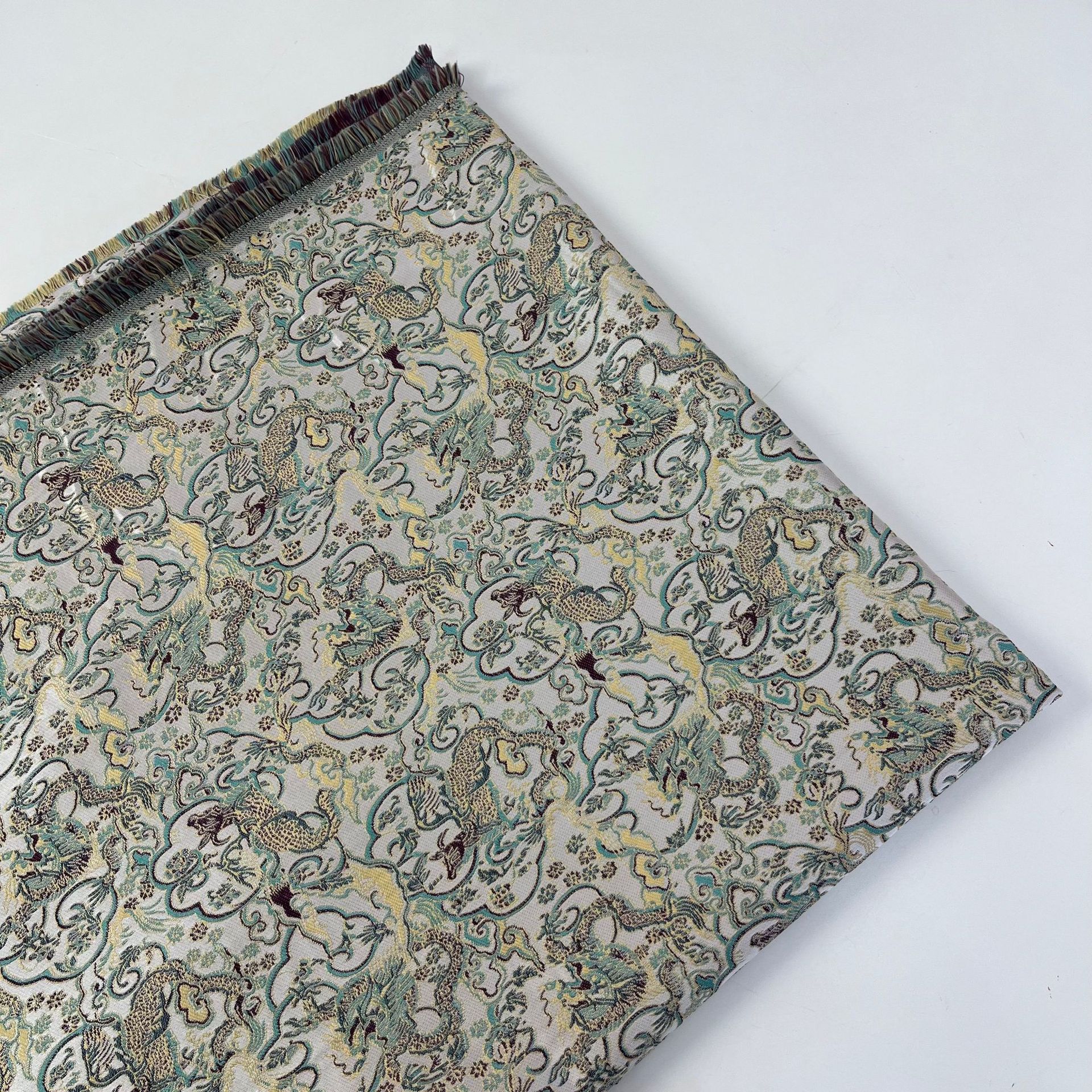 新中式龙纹提花面料 女装旗袍连衣裙面料