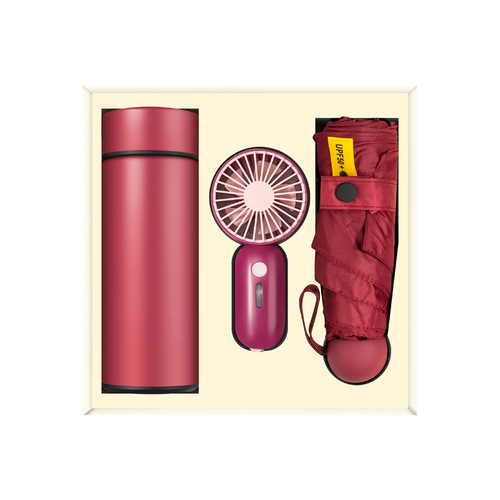 Business Gift Set Mini Fan Insulated Cup Gift Box Creative Coffee Cup for Company Clients Employees