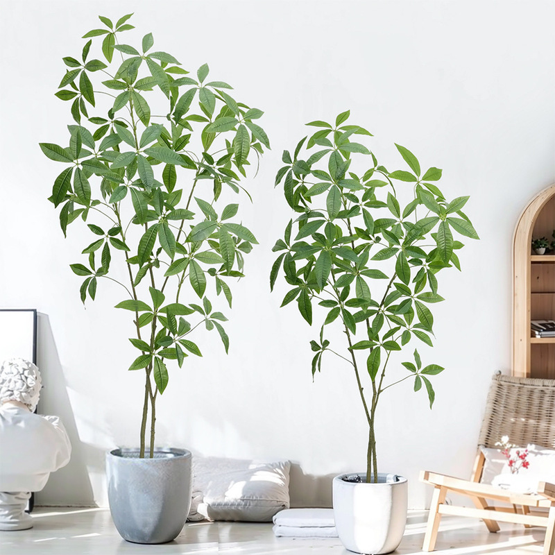 Large-scale simulation of green planting fortune tree potted indoor living room floor decoration fake tree ornaments money tree landscaping Large-scale simulation of green planting fortune tree potted indoor living room floor decoration fake tree ornaments money tree landscaping