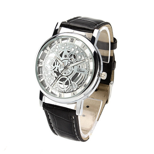 2025 Cross-border New Business Men's Non-Mechanical Watch with Hollow Design Strap Watch Dropshipping One Piece