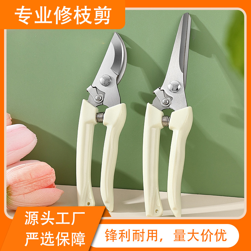 修枝剪全套园艺剪园林弯头花园剪刀摘果剪弹簧手动工具剪刀批发