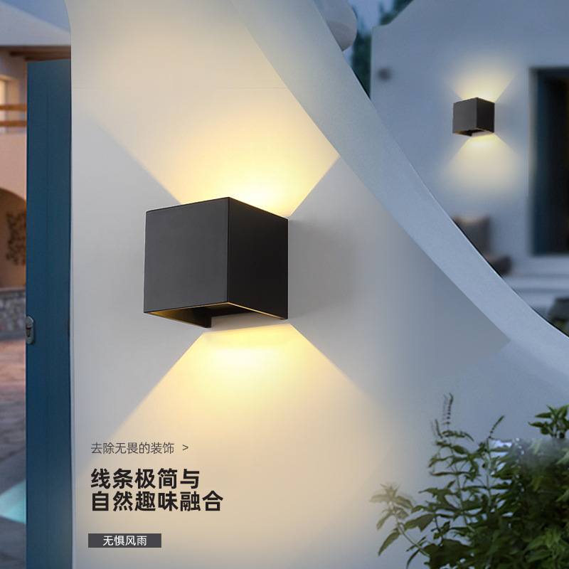 lámpara de pared LED impermeable balcón exterior lámpara de columna minimalista jardín exterior escalera de lavado lámpara de pared lámpara de pared