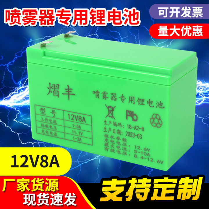 Wholesale sprayer lithium battery stall outdoor 12V battery bottle Agricultural Garden Medicine atomizer battery pack Wholesale sprayer lithium battery stall outdoor 12V battery bottle Agricultural Garden Medicine atomizer battery pack