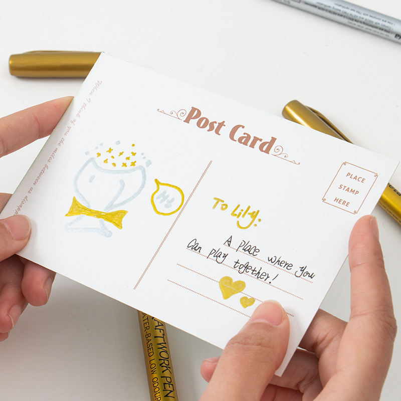 Guangna 550 inglés embalaje pluma de pintura de metal DIY pintado a mano tarjeta negra pintura graffiti pluma arte mano cuenta rotulador pluma