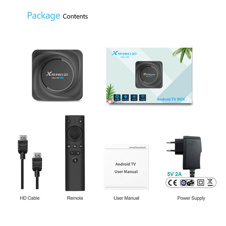 X 88 PRO 20セットトップボックス8G/64G RK3566アンドロイド11デュアルバンドWiFi bluetooth TV Box|undefined