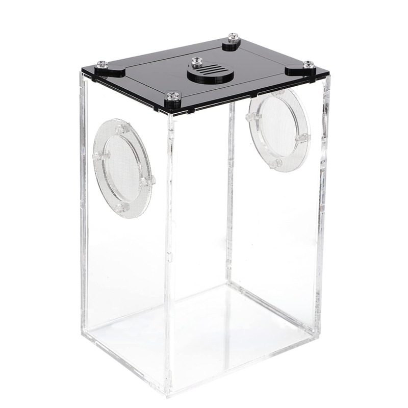 透明亚克力爬虫饲养箱 蜥蜴蜘蛛青蛙玉米蛇通用 顶部双透气网设计