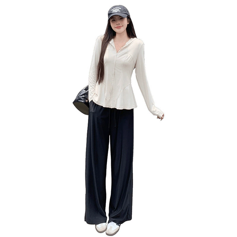 Sun protection clothing, set, jacket, trousers, plus size, high waist