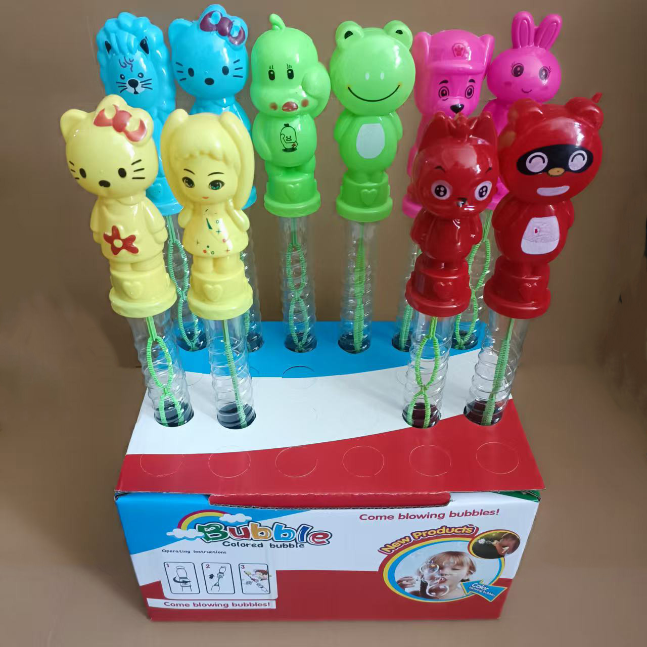 Bubble wand display box