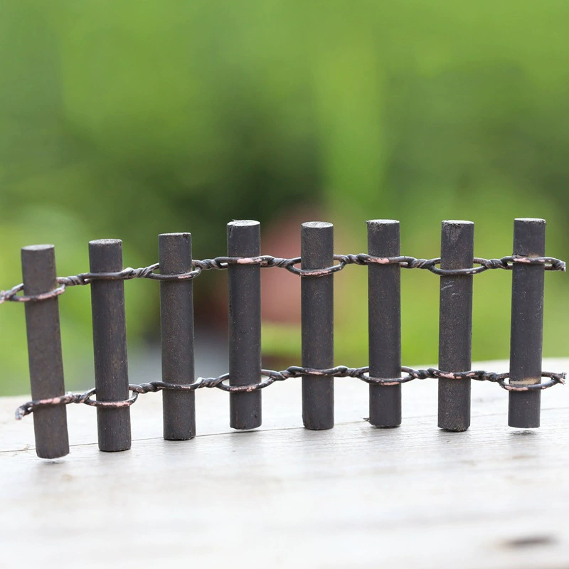 Мох Микро Пейзаж Орнамент Забор Бревенчатый Забор Небольшой Забор Мещий Орнамент Аксессуары Деревянные Ремесла