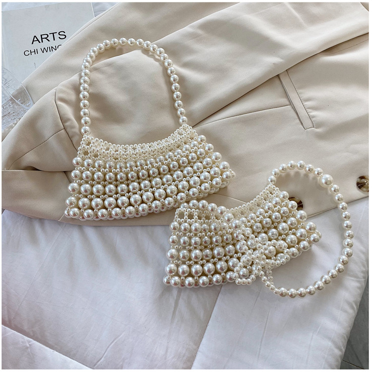 Women's All Seasons Artificial Pearl Solid Color Elegant Oval Open Underarm Bag display picture 25