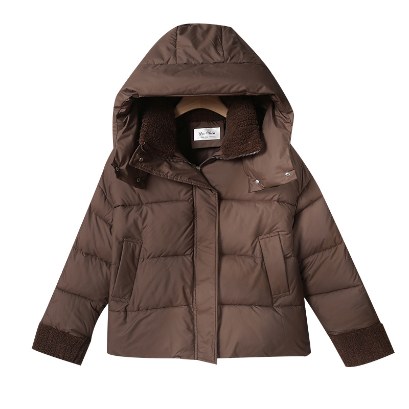 Ropa de algodón de mujer 2025 ropa de pan de invierno nueva chaqueta de algodón con capuchón multifuncional gruesa abrigo de algodón caliente de mujer abrigo corto