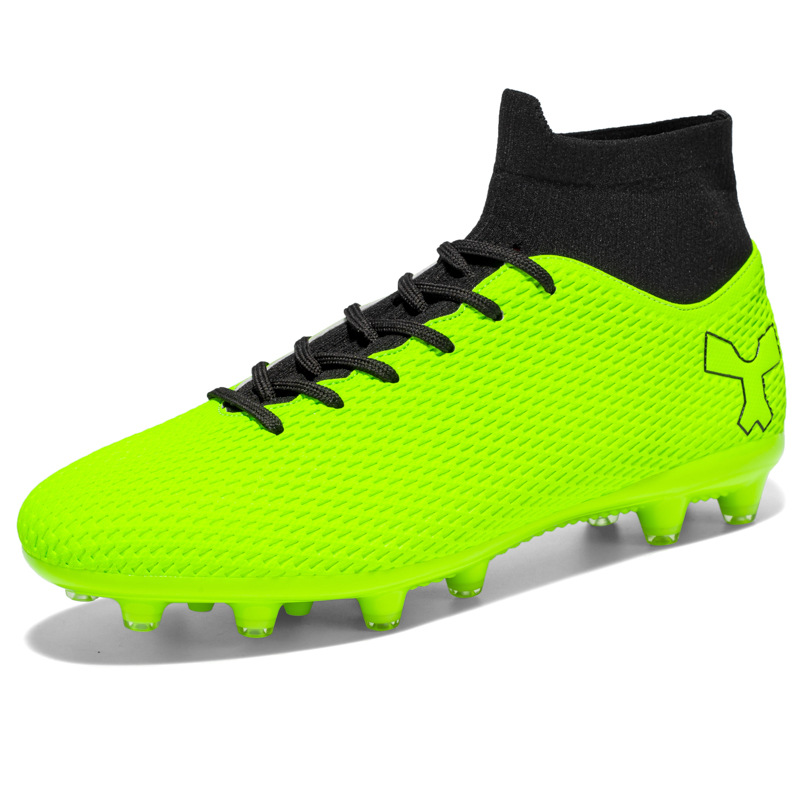23 nueva fábrica en stock Ventas Directas zapatos de fútbol largo roto uñas de alta superior transpirable entrenamiento deportivo zapatos hombres y mujeres fútbol