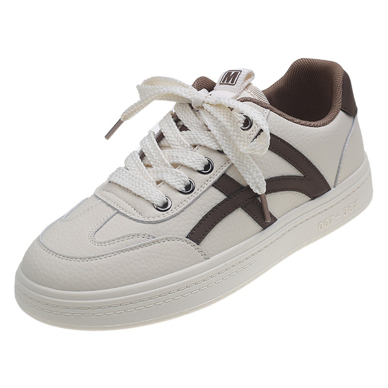Zapatillas blancas de moda para mujer, zapatillas planas versátiles informales de estilo coreano, novedad de primavera 2024, zapatillas deportivas para mujer.