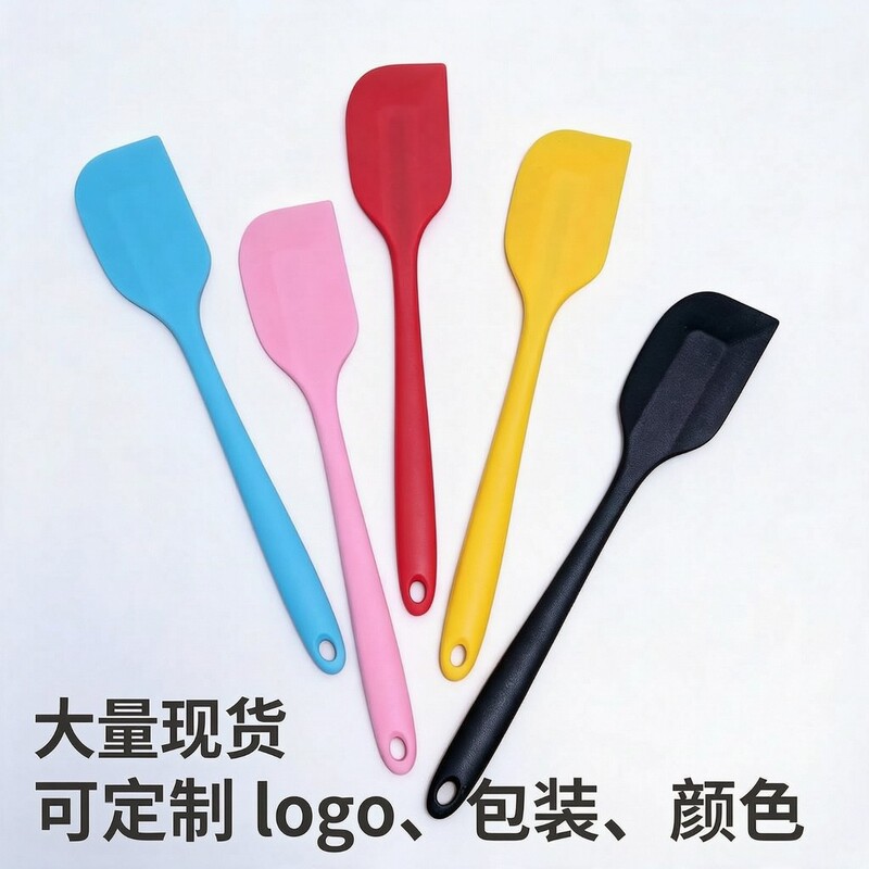 Cross-Border In-Stock Silicone Spatula Food-Grade Jam Scraper High-Temperature Resistant Cream Baking Tool Silicone Cake Spatula Cross-Border In-Stock Silicone Spatula Food-Grade Jam Scraper High-Temperature Resistant Cream Baking Tool Silicone Cake Spatula