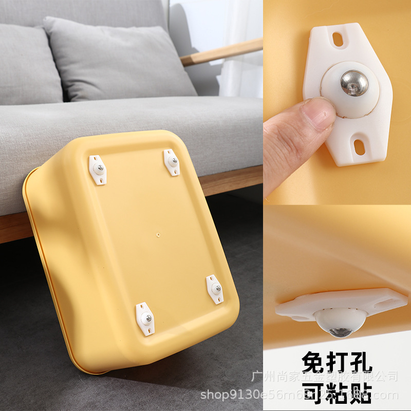Punch-free adhesive universal wheel storage box storage box paste ball universal pulley ball universal wheel ball slide
