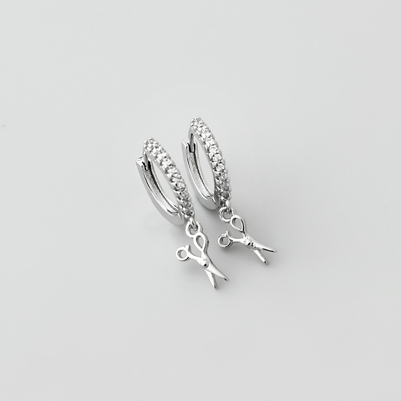retro scissors shaped copper earrings wholesale Nihaojewelrypicture3