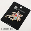 Advanced brooch, pin, elegant protective underware, metal accessory lapel pin, European style, high-quality style, flowered