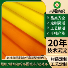 定制无弹涤纶拉毛布 运动户外服装内里超细圈绒起毛衬布保暖打底
