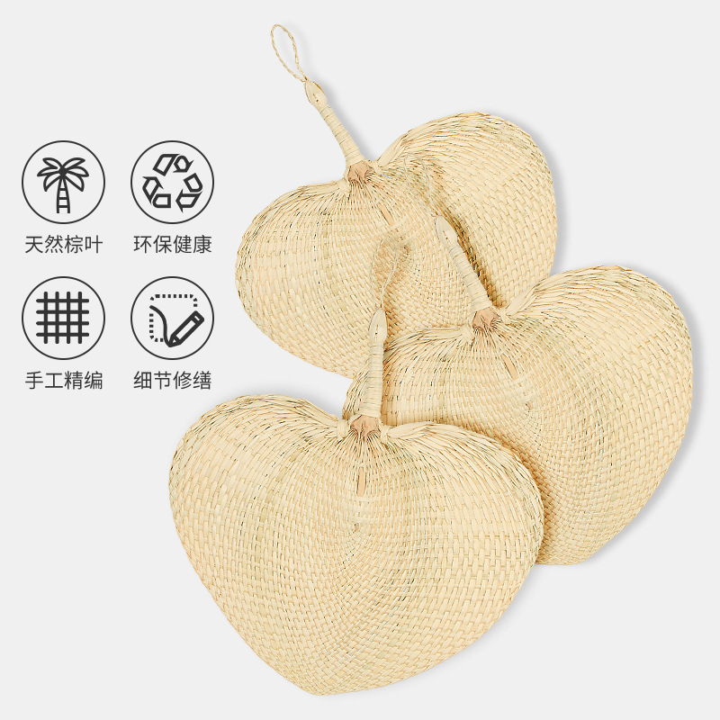 여름 휴대용 어린이 짠 수제 cattail 팬 수제 작은 신선한 해바라기 팬 중국 스타일의 손 팬