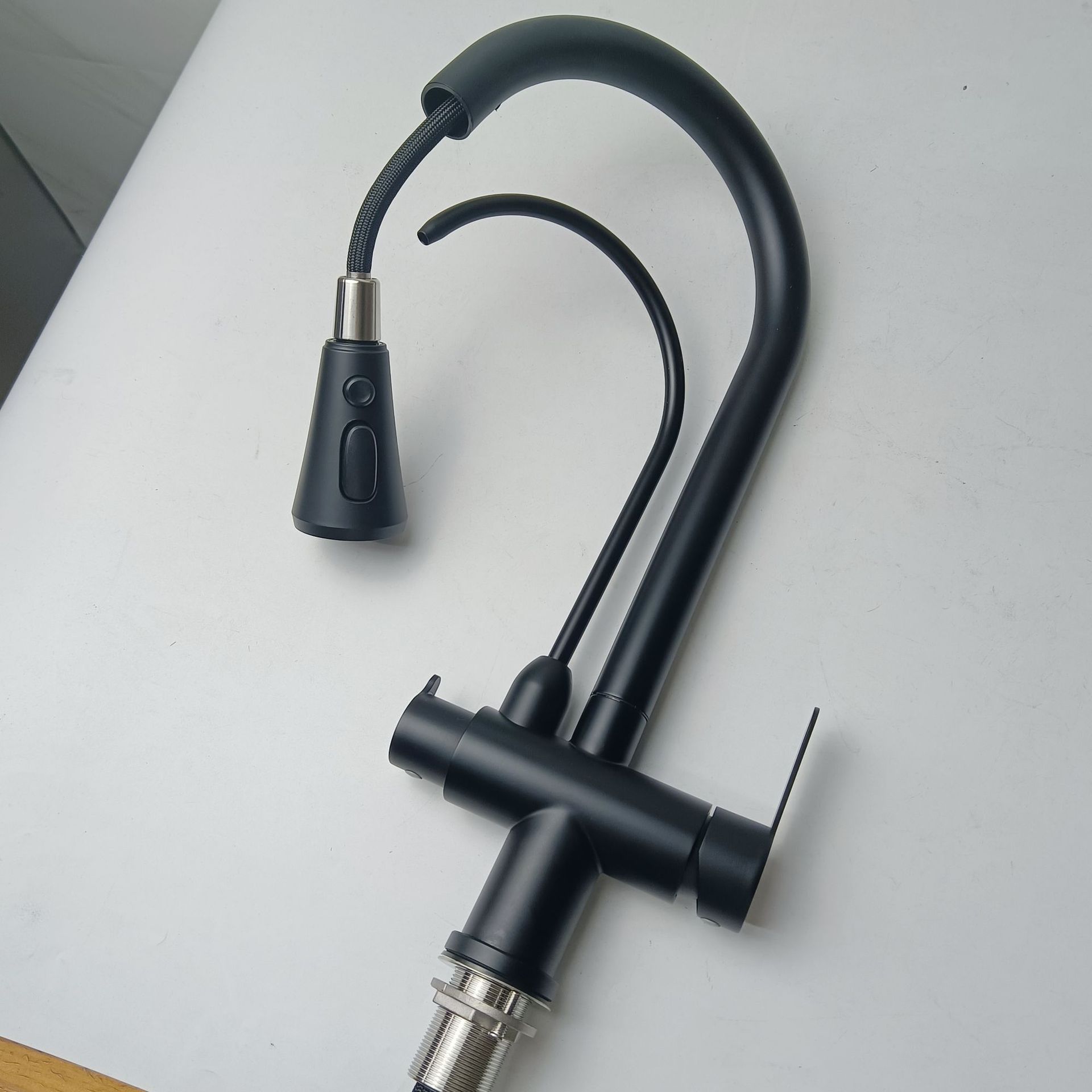 Grifos de agua caliente y fría de extracción de cocina 3 - en - 1 grifos de agua potable recta pura lavabo lavavajillas lavabos