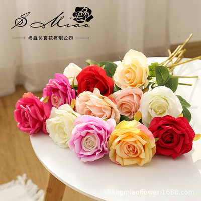 新款單指花邊玫瑰 短枝開心玫瑰 短枝小玫苞 短枝小玫瑰 廠家直供