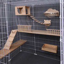 猫笼獒运自由空间剑麻猫抓柱实木平台跳板爬梯猫窝宠物床猫墙