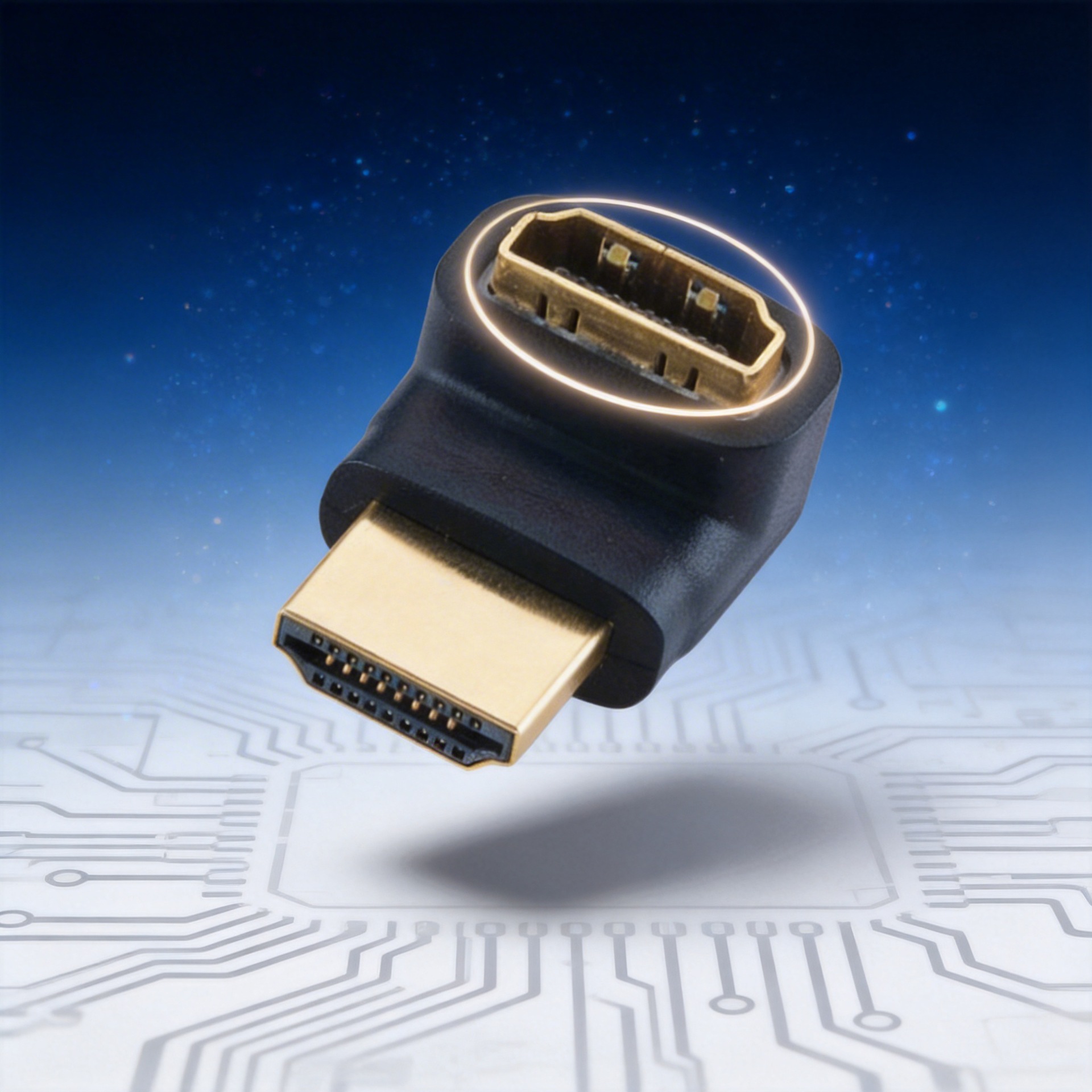 厂家直销转接头HDMI19P转19F成型高清多媒体转换器高清转换