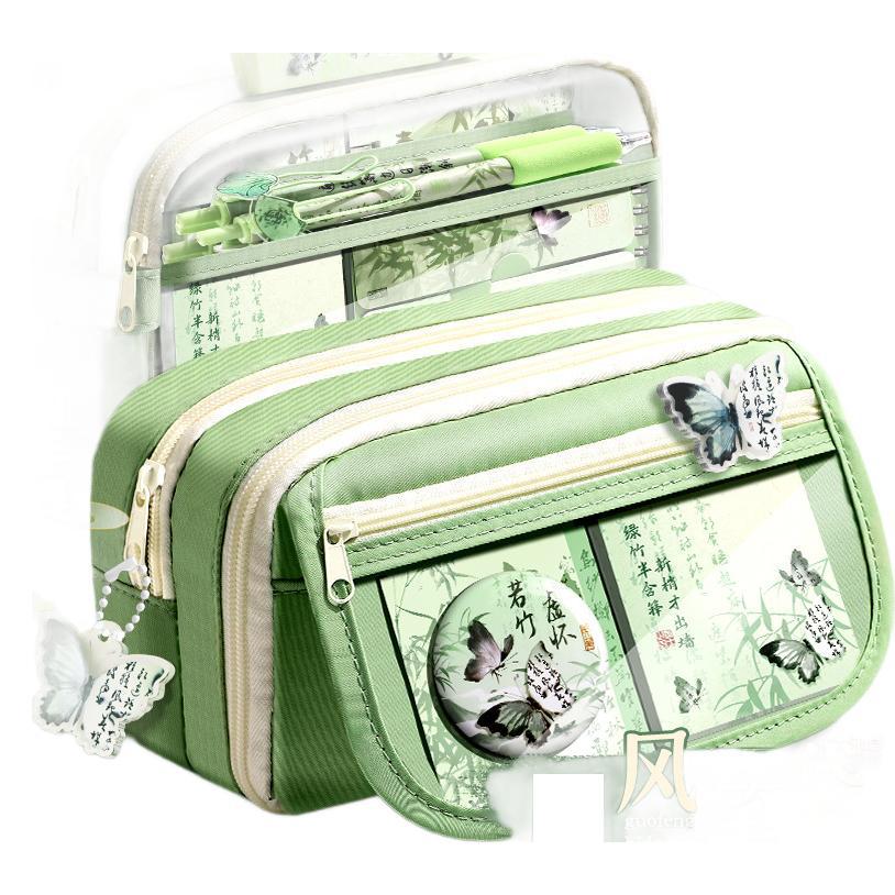 Bolsa de bolígrafo de aire de alta capacidad para niñas caja de papelería antigua 2026 nueva versión de niñas estudiantes de escuela primaria