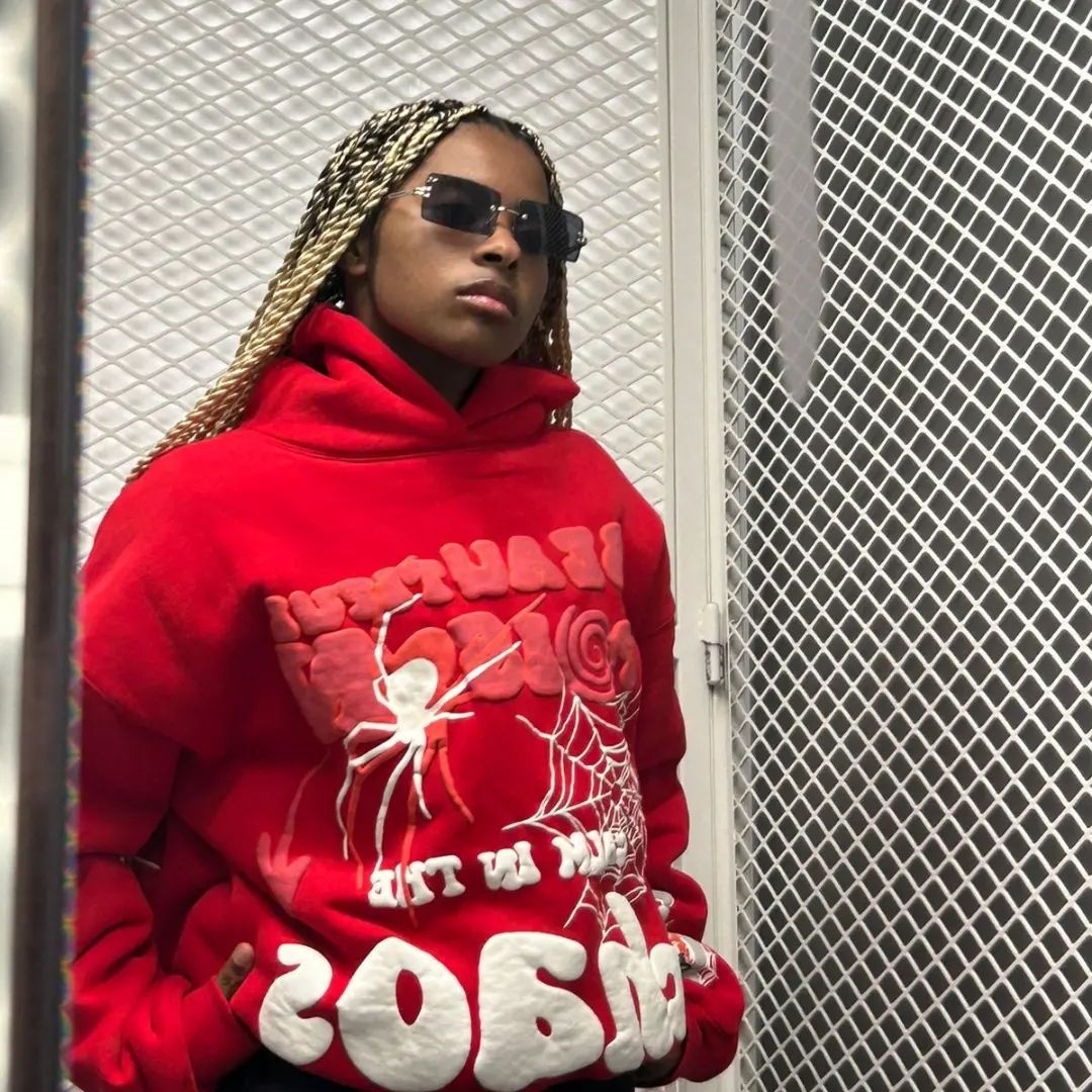 Letter, Spider, Spider Web Pattern Hoodies & Sweatshirts Long Sleeve Streetwear Letter Spider Spider Web