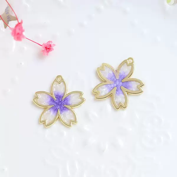 7# purple cherry blossom slices single price