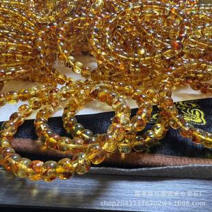 Manufacturer Wholesale Natural Amber Bracelet 8-10 Flower Amber Old Style Bead Bracelet Live Broadcast Standard DIY Welfare Model