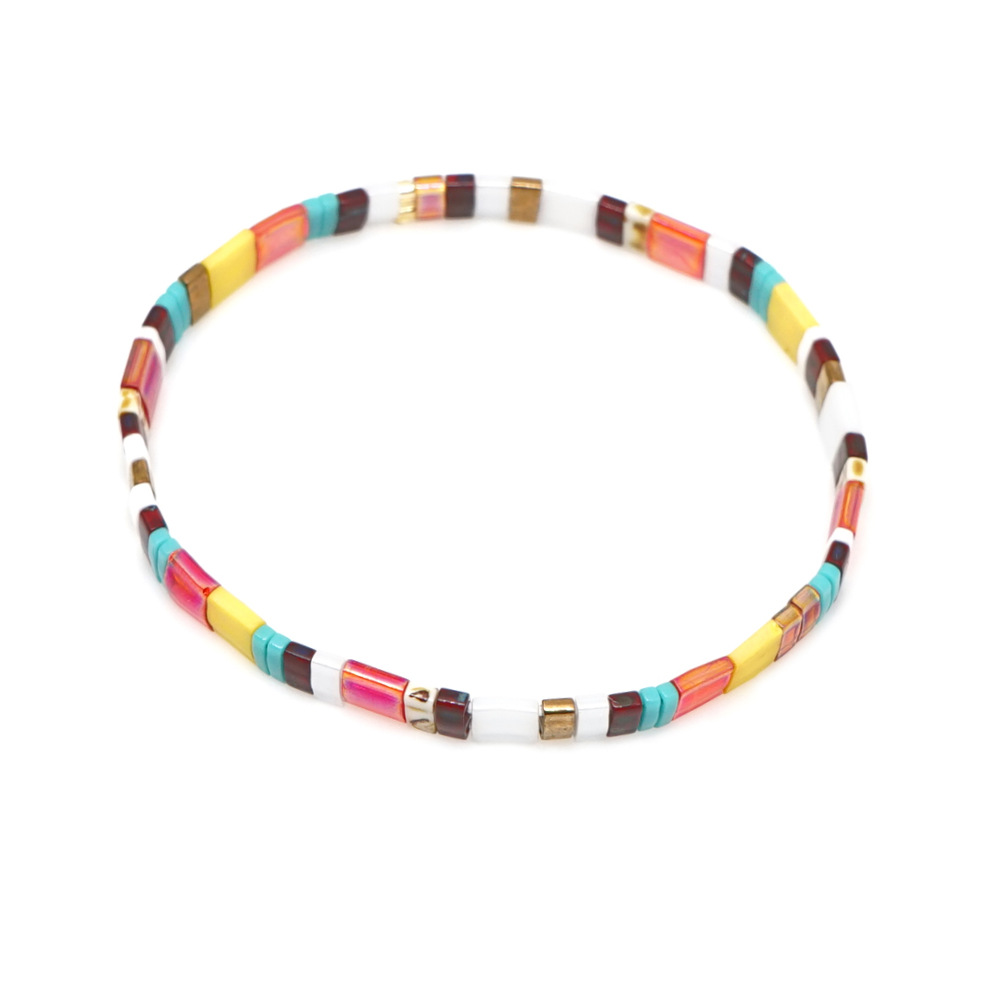 Retro Square Tila Beads Glass Wholesale Bracelets display picture 52