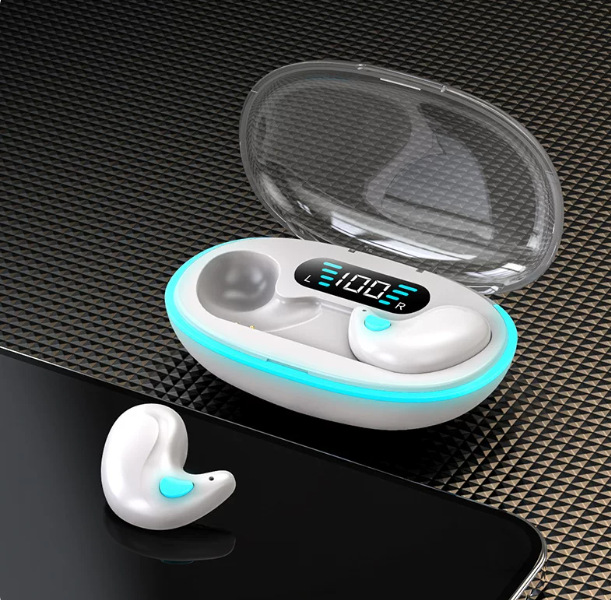 Auriculares Bluetooth de Conducción Ósea para Dormir X55 Invisibles con Pantalla Digital