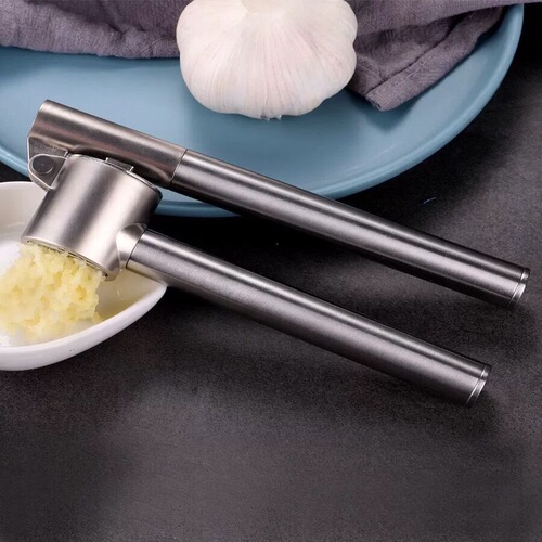 Stainless steel extended garlic squeezer and peeler, garlic press, garlic press, garlic press, household zinc alloy artifact