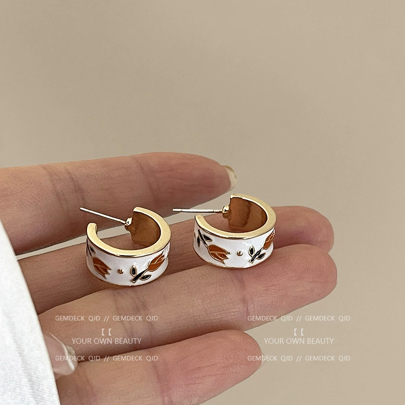 Серьги Retro golden, свадебный лёгкий люкс, высокое качество