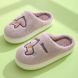 Winter Children's cotton slippers boys and girls fleece-lined thickened warm cute cartoon parent-child children's baby cotton slippers