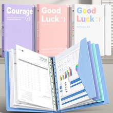 跨境热销活页文件夹高颜值A4插页透明袋资料册试卷收纳检查收纳袋