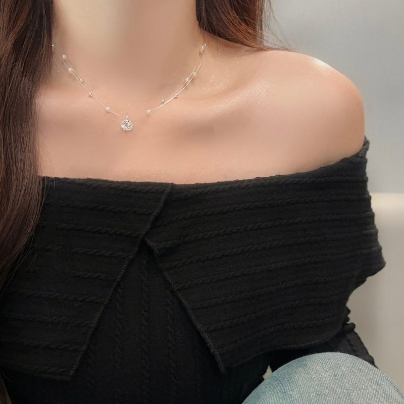 Collar de capas minimalista con cadenas delicadas joyas_voghion.com