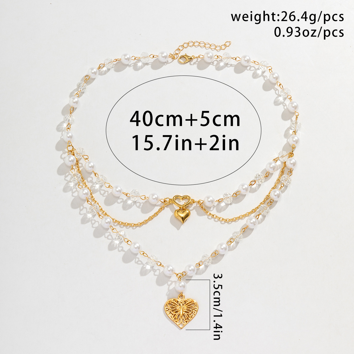 Pearl Pendant Necklace With Cross And Beaded Y2k Style Details_voghion.com
